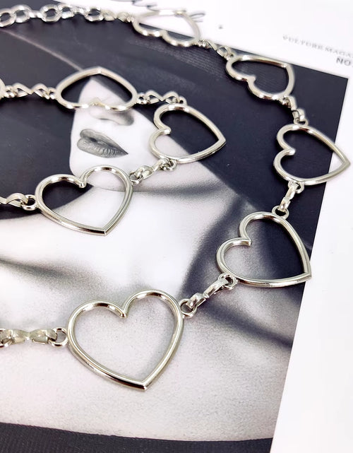 Load image into Gallery viewer, Women Fashion Heart Shaped Metal Waist Chain Belt Waistband Accessories
