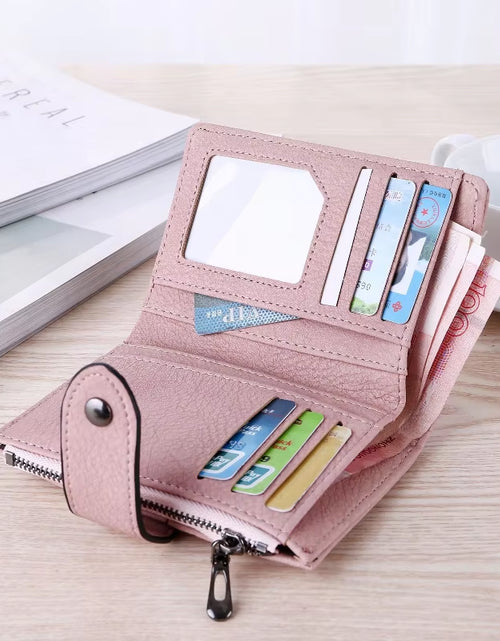 Load image into Gallery viewer, Women Wallet Simple Retro Rivets Short Wallet Coin Purse Card Holders Handbag for Girls Purse Small Wallet Ladies Bolsa Feminina
