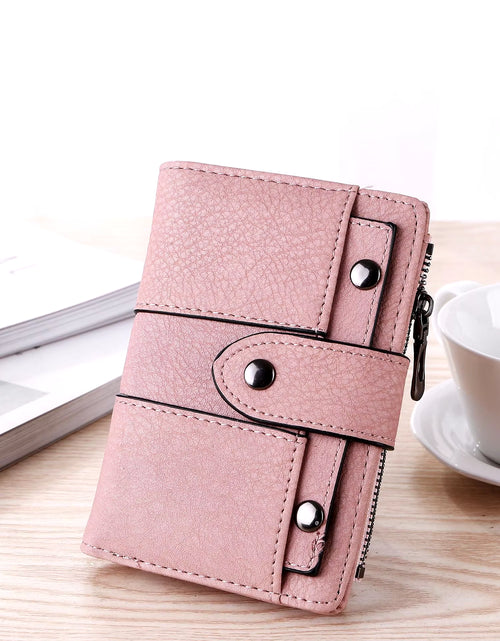 Load image into Gallery viewer, Women Wallet Simple Retro Rivets Short Wallet Coin Purse Card Holders Handbag for Girls Purse Small Wallet Ladies Bolsa Feminina
