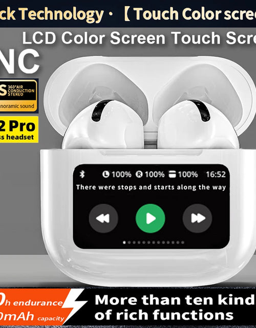 Load image into Gallery viewer, A12 Pro ENC Noise Cancellation Earphone TWS Wireless Earbuds with Touch Control LCD Screen Equalizer Super Bass Premium Sound
