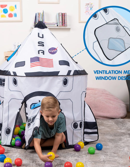 Load image into Gallery viewer, Rocket Ship Play Tents for Kids, Spaceship Kids Playhouse Indoor Outdoor
