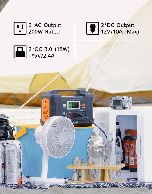 Load image into Gallery viewer, 200W Portable Power Station, 40800Mah Solar Generator, Portable Generator for Camping Travel Emergency
