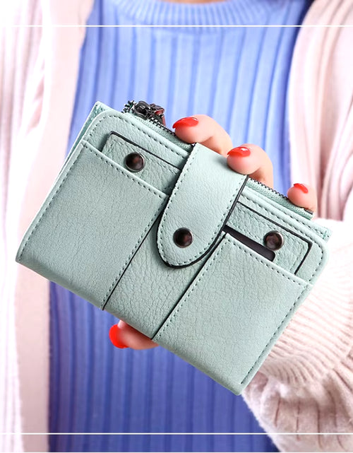 Load image into Gallery viewer, Women Wallet Simple Retro Rivets Short Wallet Coin Purse Card Holders Handbag for Girls Purse Small Wallet Ladies Bolsa Feminina
