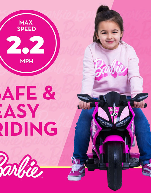 Load image into Gallery viewer, Barbie by , 6 Volts Motorcycle Ride On, for Kids, Ages 3+ Years, up to 65Lbs, 1 Mph
