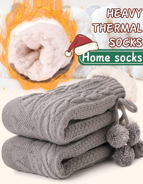 Load image into Gallery viewer, Slipper Fuzzy Socks for Women Fluffy Cozy Cabin Winter Warm Soft Fleece Comfy Thick Socks with Grips
